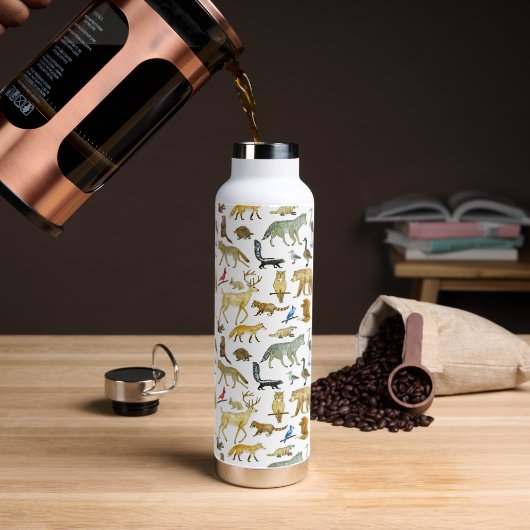 Great Lakes Wildlife Water Flasche (Kaffee)