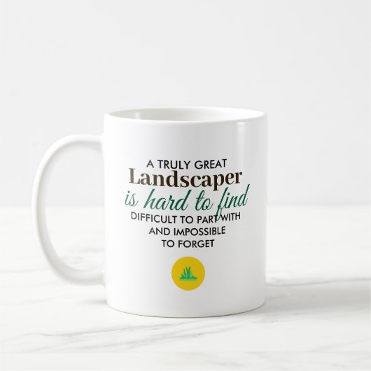 Great Landscaper Personalized Name Gift Kaffeetasse (Links)