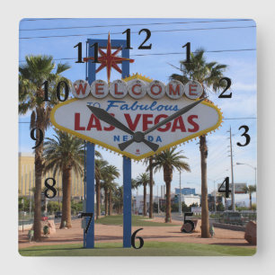 Great Las Vegas Wall Clock! Quadratische Wanduhr