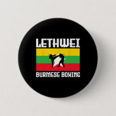 Great Lethwei Burmese Boxing Outfit Kick Mixed Mar Button (Vorderseite)