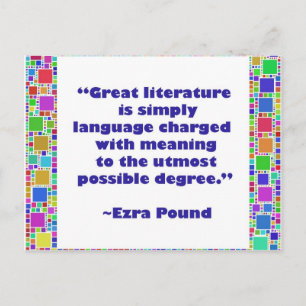great literature postkarte
