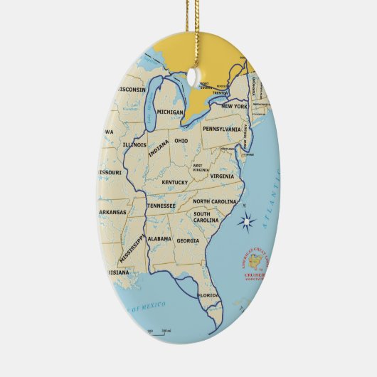 Great Loop Map Ornament (Rechts)