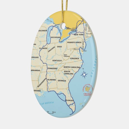 Great Loop Map Ornament (Links)