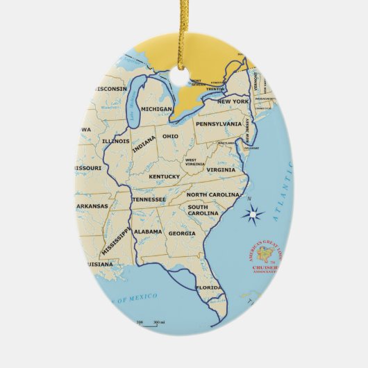 Great Loop Map Ornament (Vorne)