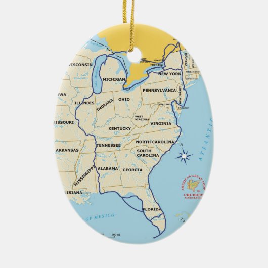 Great Loop Map Ornament (Hinten)