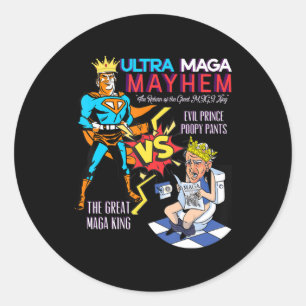 Great MAGA King Donald Trump Biden USA UltrA MAGA Runder Aufkleber