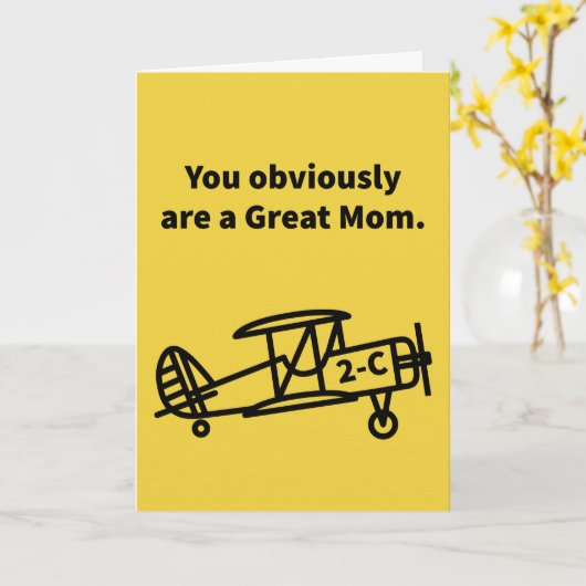 Great Mama Flugzeug 2-C Karte (Gelbe Blume)