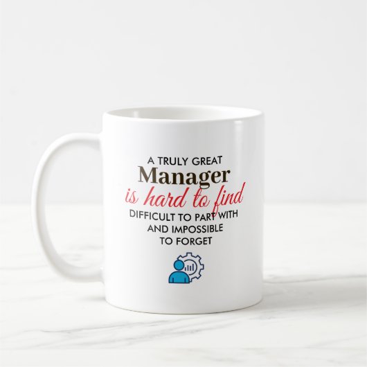 Great Manager Personalized Name Gift Kaffeetasse (Links)