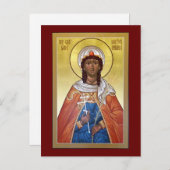 Great Martyr Barbara Prayer Card Postkarte (Vorne/Hinten)