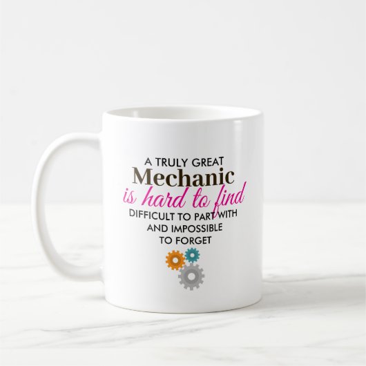 Great Mechanic Personalized Name Gift Kaffeetasse (Links)