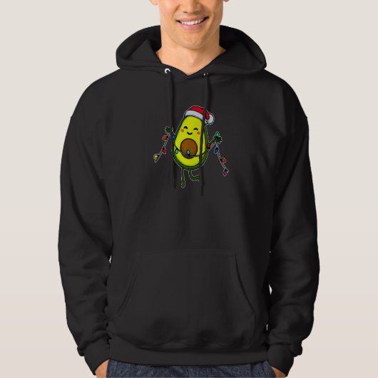 Great Merry Christmas Decoration Avocado Party Hoodie (Vorderseite)