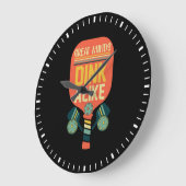 Great Minds Dink Alike Funny Pickleball Große Wanduhr (Winkel)