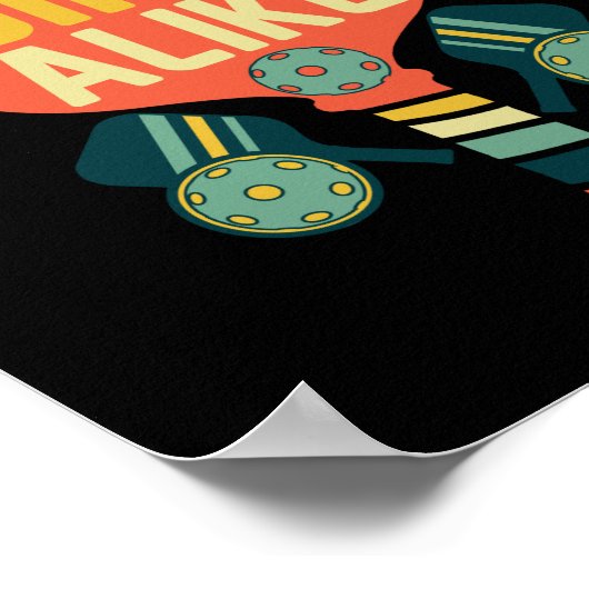 Great Minds Dink Alike Funny Pickleball Poster (Ecke)