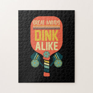 Great Minds Dink Alike Funny Pickleball Puzzle