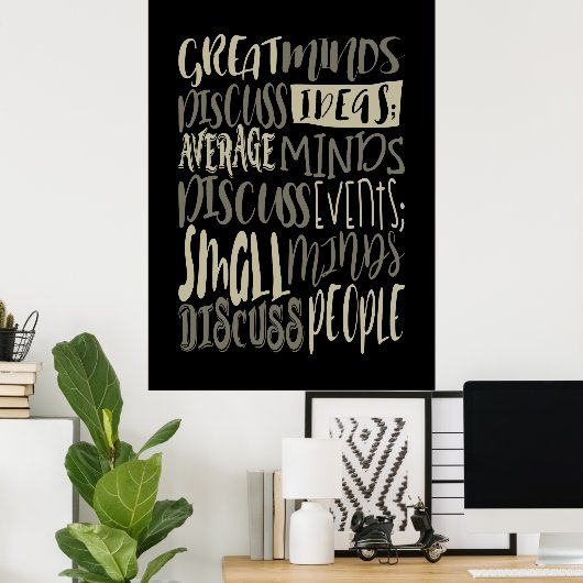 Great Minds Diskutieren Ideen - Motivation Poster (Heimbüro)
