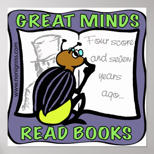Great Minds Read Books Poster (Vorne)