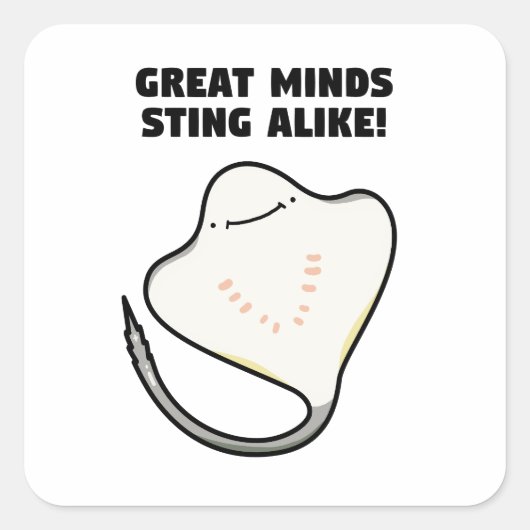 Great Minds Sting Alike Animal Pun Sticker (Vorderseite)