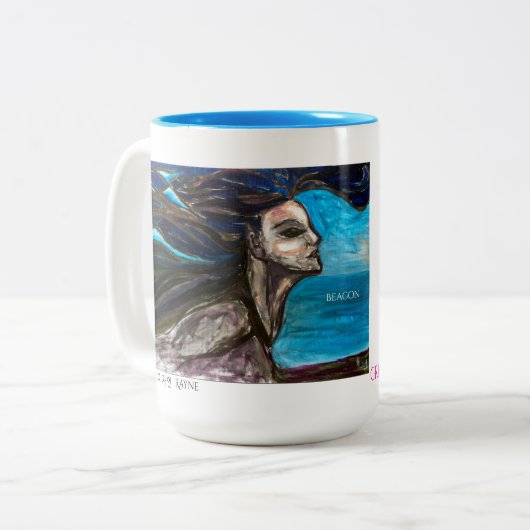 GREAT MOTHER MARCH Mermaid Mug Zweifarbige Tasse (Vorderseite Links)