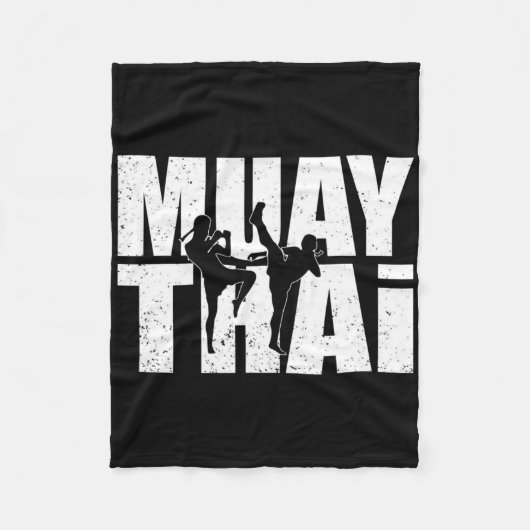 Great Muay Thai Design Mma Fighter Training Kickbo Fleecedecke (Vorderseite)