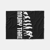 Great Muay Thai Evolution Design Kickboxer Mma Tra Fleecedecke (Vorderseite (Horizontal))