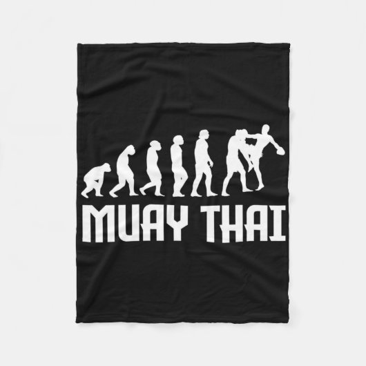 Great Muay Thai Evolution Design Kickboxer Mma Tra Fleecedecke (Vorderseite)