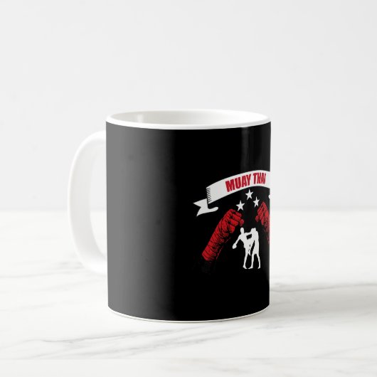 Great Muay Thai Fighting Design Mma Training Kickb Kaffeetasse (Vorderseite Links)