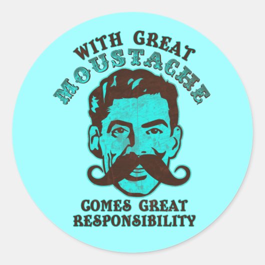 Great Mustache Runder Aufkleber (Vorderseite)
