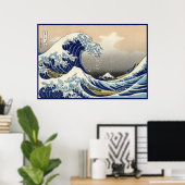 Great Nautical Kanagawa Wave of Mot Fuji Japan Poster (Heimbüro)