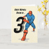 Great Nephew 3. Geburtstag Superheld Karte (Gelbe Blume)