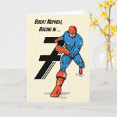 Great Nephew 7th Birthday Superhero Karte (Gelbe Blume)