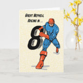 Great Nephew 8. Geburtstag Superhero Karte (Gelbe Blume)