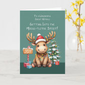 Great Nephew Adorable Funny Moose Weihnachten Karte (Gelbe Blume)