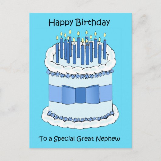 Great Nephew Happy Birthday Postkarte (Vorderseite)