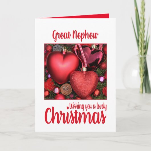 Great Nephew Lovely Christmas Card Feiertagskarte (Vorderseite)