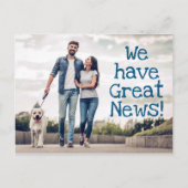 Great News Foto Postkarte (Vorderseite)