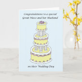 Great Niece and Husband Wedding Herzlichen Glückwu Karte (Gelbe Blume)