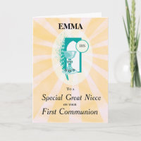 Great Niece Erste Kommune Chalice Rays