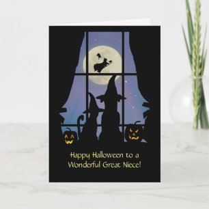 Great Niece Halloween Karten Niedlicher Hund und K
