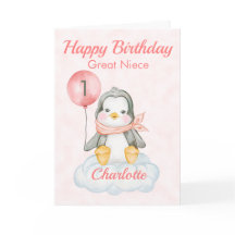 Great Niece Penguin Happy 1. Geburtstag