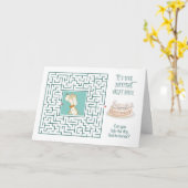 Great Niece Phantastischen Geburtstag Puzzle Maze Karte (Gelbe Blume)