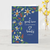 Great Niece Religious Birthday Daisies Wildblume Karte (Gelbe Blume)