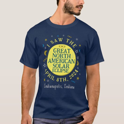 Great North American Solar Eclipse Apr 2024 Custom T-Shirt (Vorderseite)