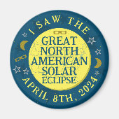 Great North American Solar Eclipse April 8 2024 Magnet (Vorne)