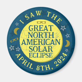 Great North American Solar Eclipse April 8 2024 Magnet