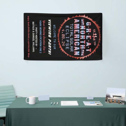 Great North American Solar Eclipse Viewing Party Banner (Messeveranstaltung)