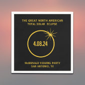 Great North American Total Solar Eclipse 04.08.24 Serviette