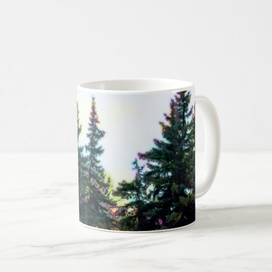 Great North Woods Boreal Forest Canada Pine Trees Kaffeetasse (VorderseiteRechts)