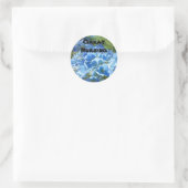 Great Nursing Aufkleber Blue Hydrangea Blume (Tasche)