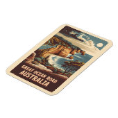 Great Ocean Road Australia Illustration Travel Art Magnet (Linke Seite)