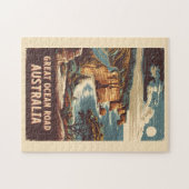 Great Ocean Road Australia Illustration Travel Art Puzzle (Horizontal)